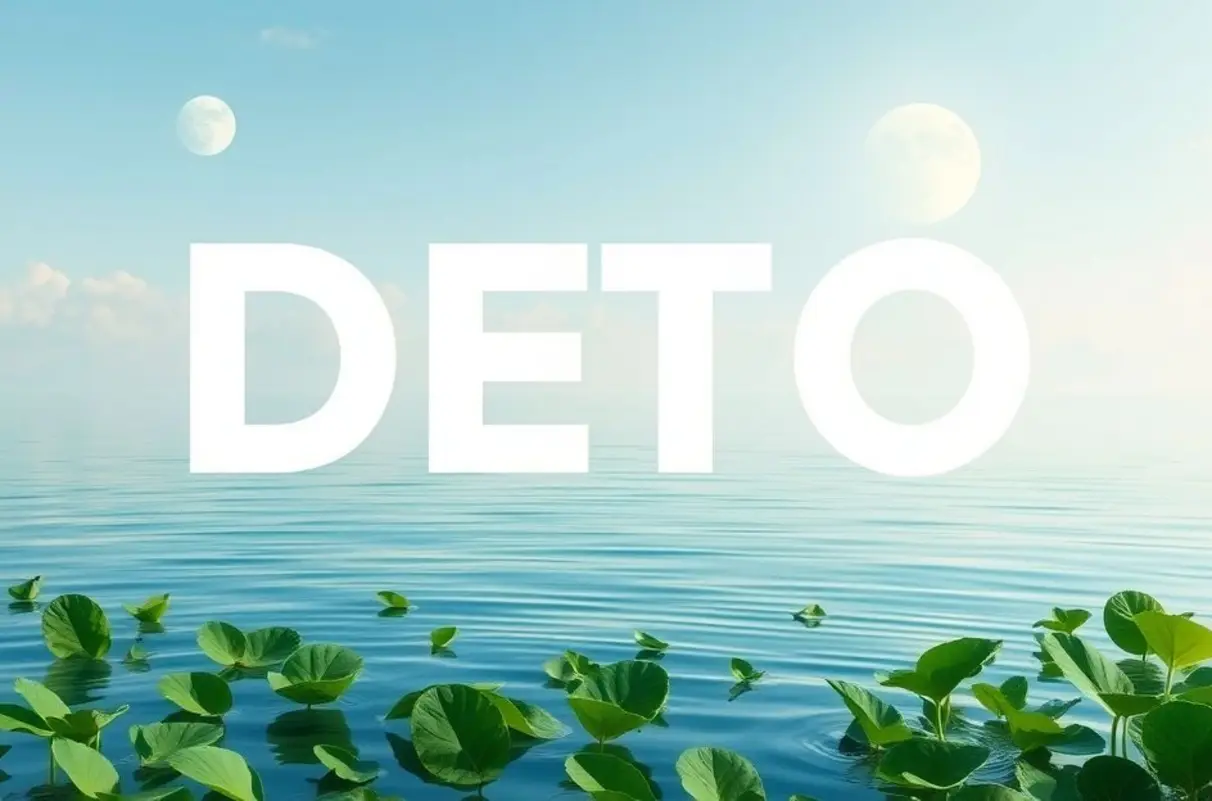 Caminho representando saúde e bem-estar com elementos detox