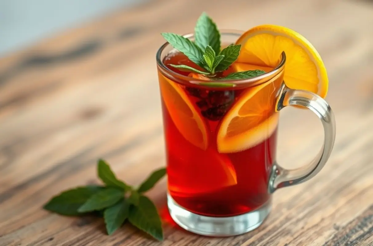 Chá detox refrescante