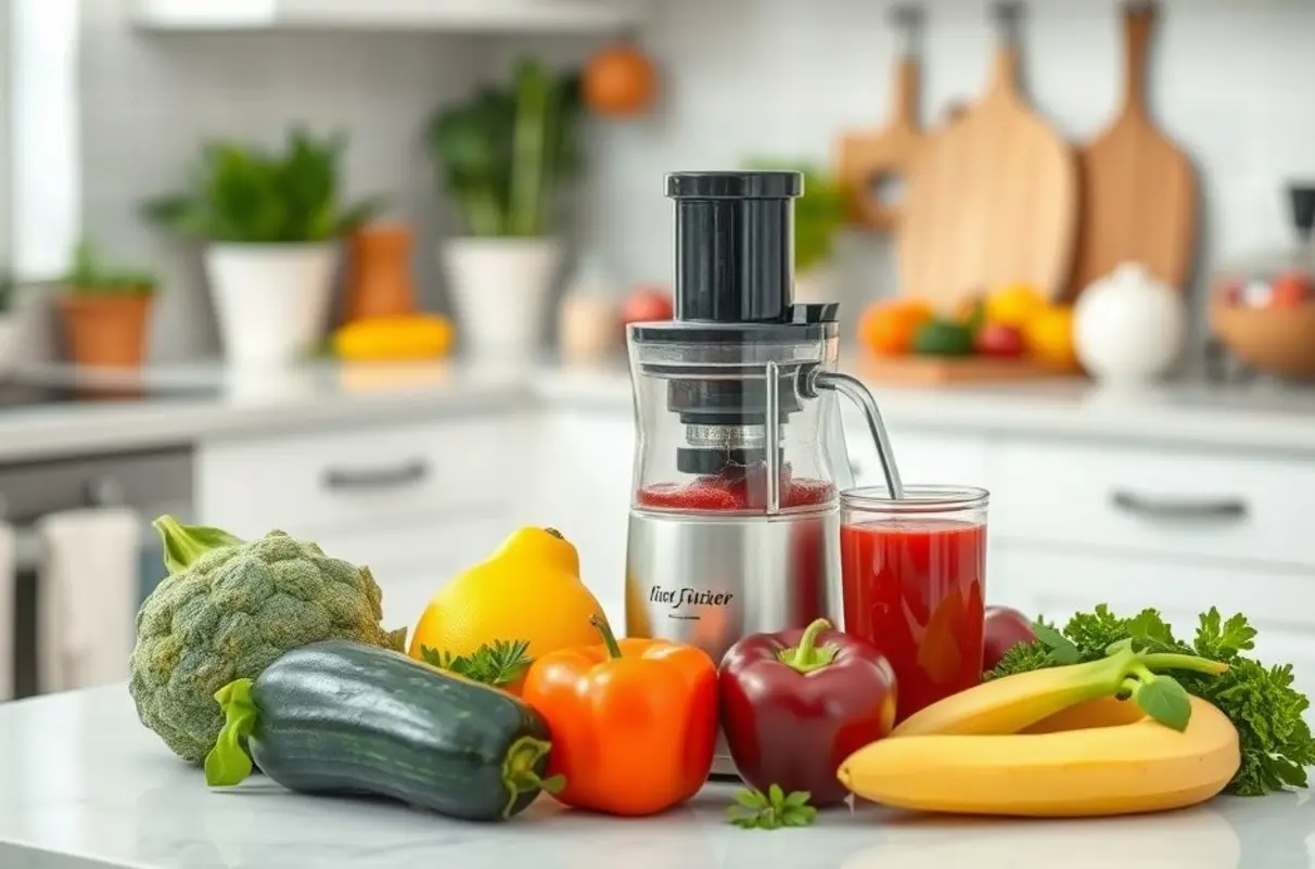 Imagem de uma cozinha pronta para preparar sucos