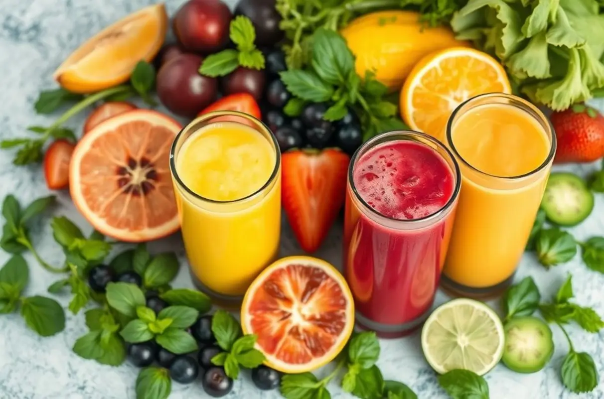Imagens de sucos detox saudáveis