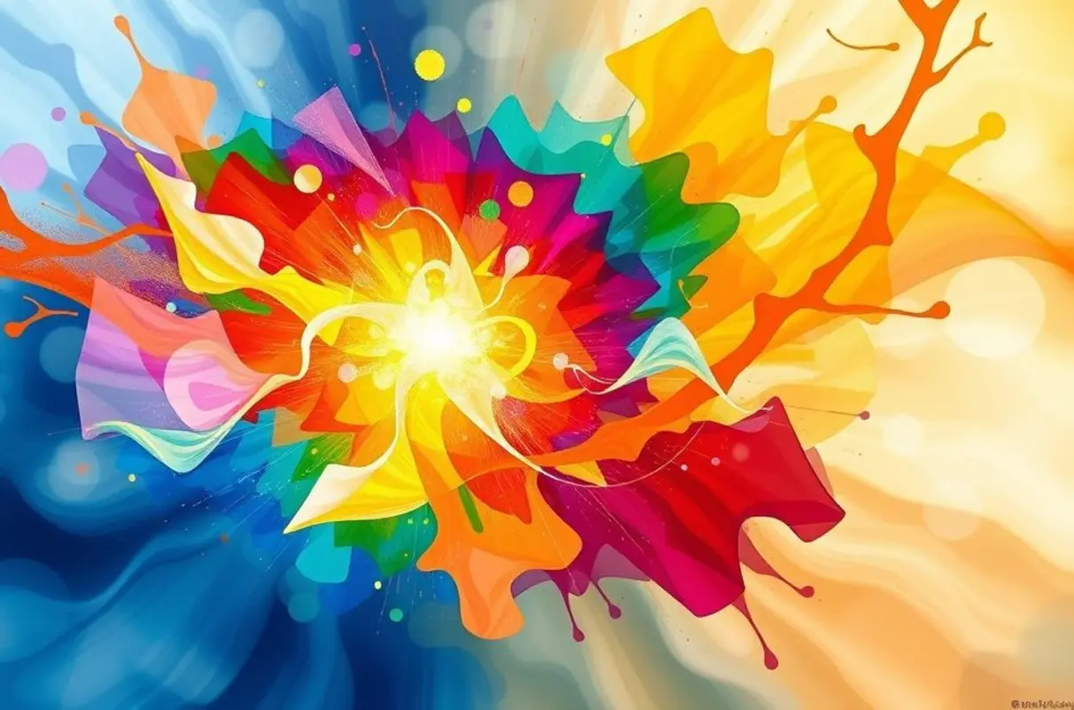 Imagem abstrata representando transformação e renovação.