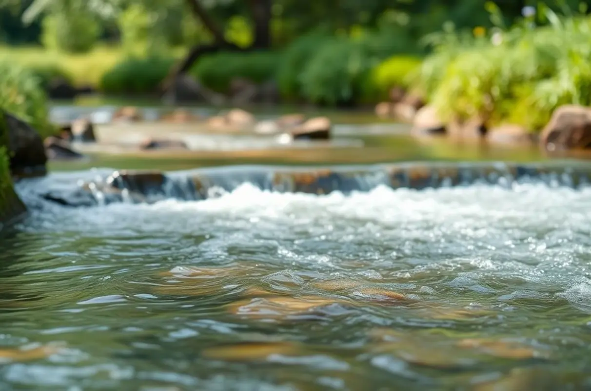 Uma paisagem natural representando pureza e frescor, ideal para detox.