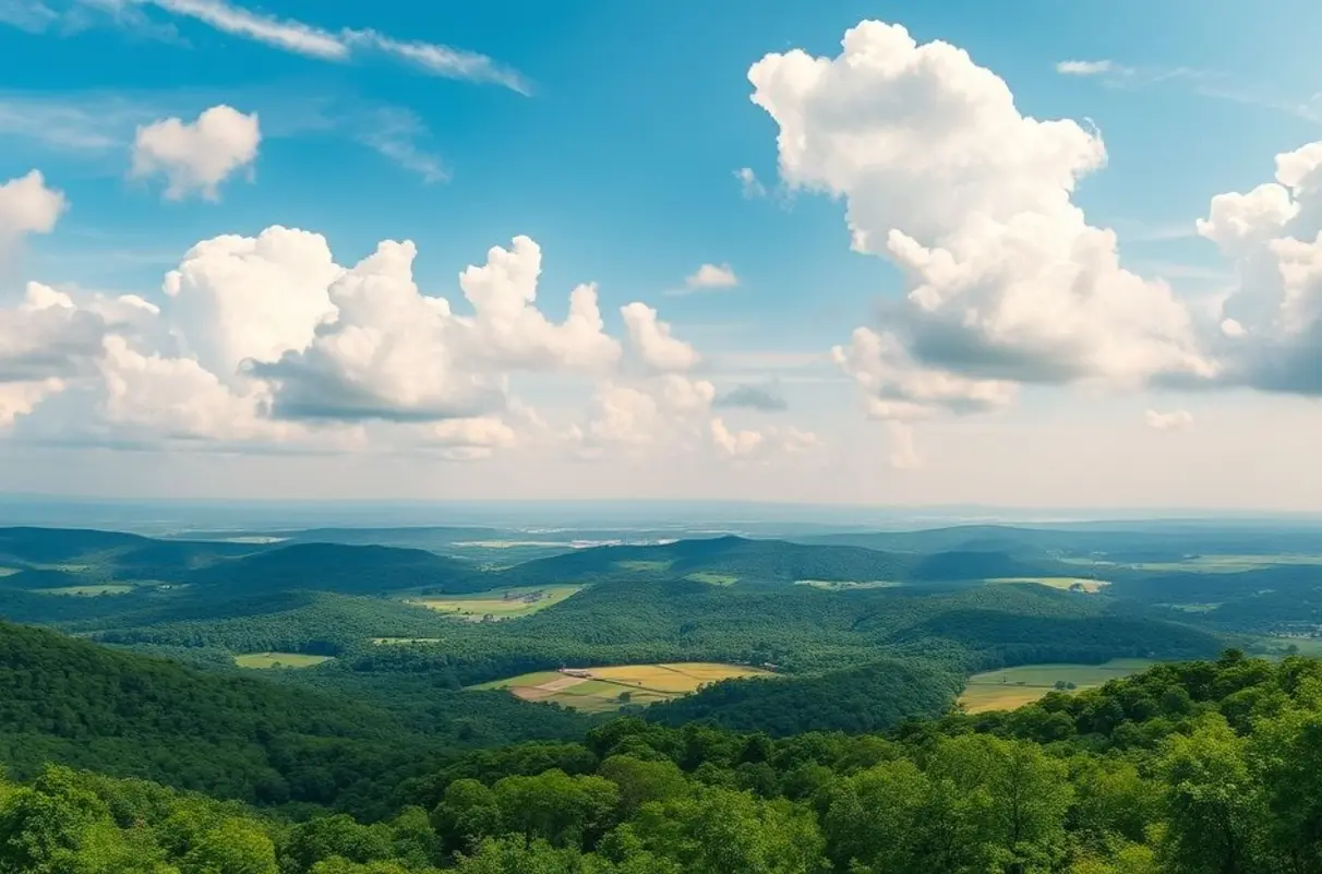 Uma bela paisagem natural simbolizando saúde e bem-estar