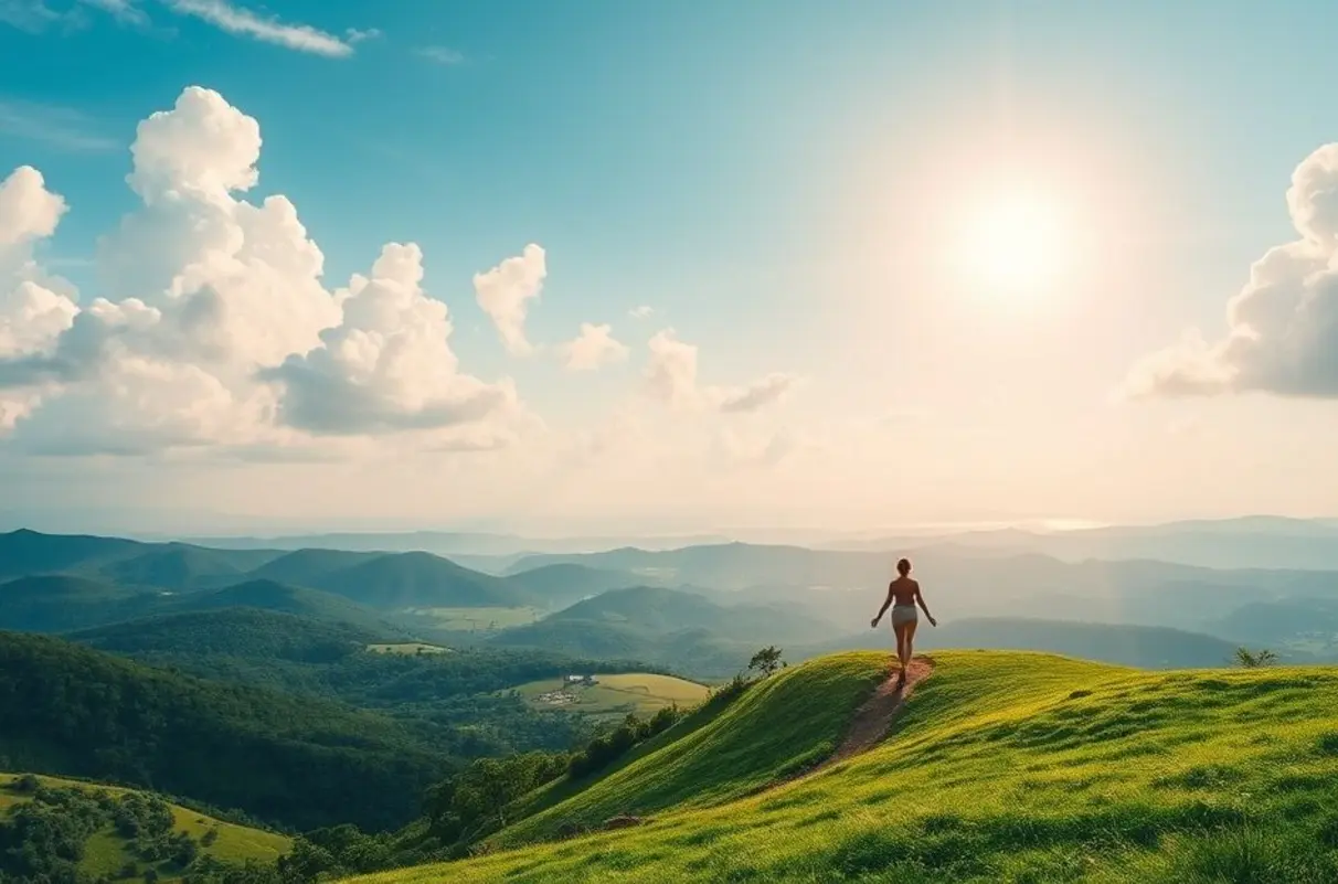 Uma paisagem natural que representa bem-estar e saúde.