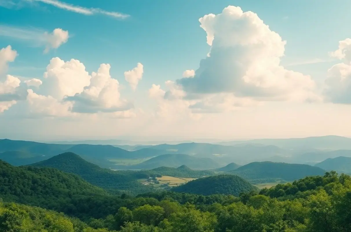 Uma maravilhosa paisagem natural simbolizando saúde e serenidade